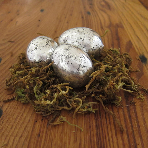 húsvéti tojás, tojásfestés - antik ezüst tojás