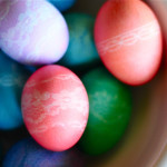 húsvéti tojás, tojásfestés - csipke tojásdekoráció