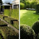 Modern kert kertépítés szögletes formákkal