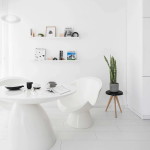 Modern fehér lakás nappali