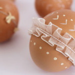 húsvéti tojás ötlet festve, csipkézve