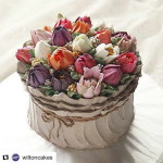 kézműves virág torta, kreatív - tulipán