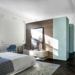 modern lakás - régi - új dizájn - hálószoba
