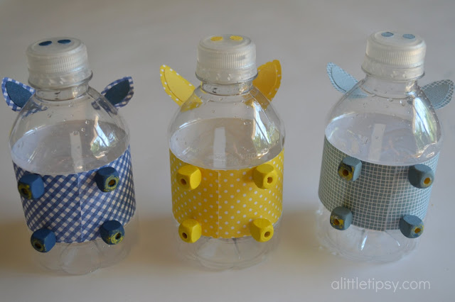 kreatív gyerek ötletek - palack, üveg kismalac